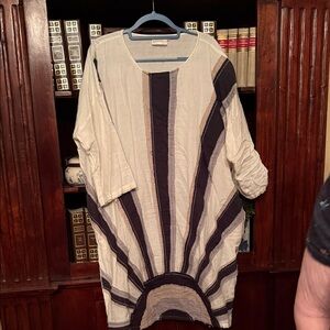 Paper Lace …Striped Long Sleeve Dress